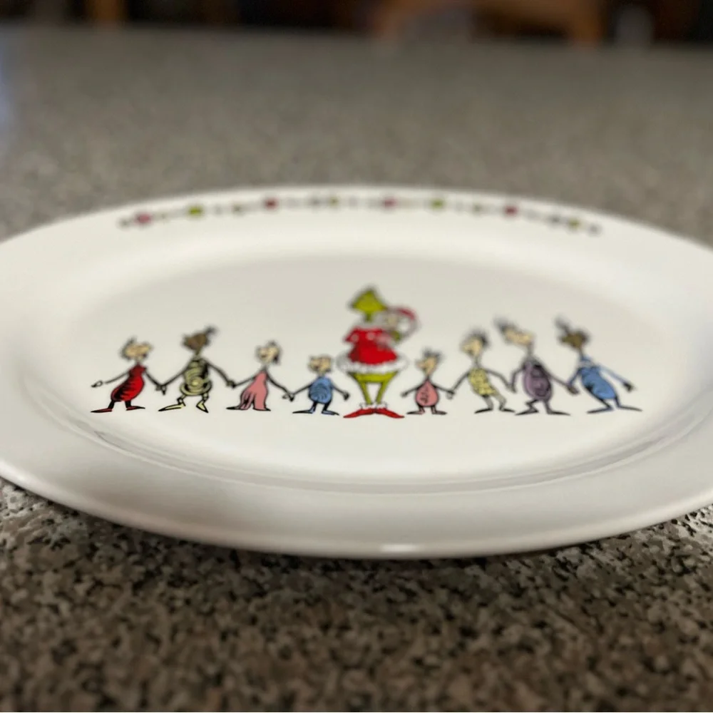 Bioworld Grinch Glass Platter 14”